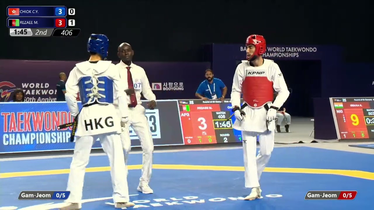 406 R64 Men 58kg HKG CHIOK C Y AFG REZAEE M background