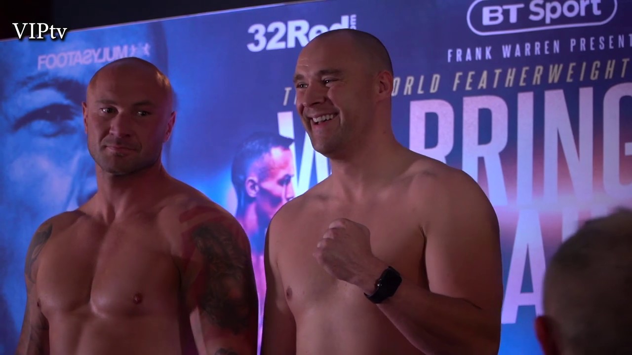 Alex Dickinson v Kamil Sokolowski weigh in background