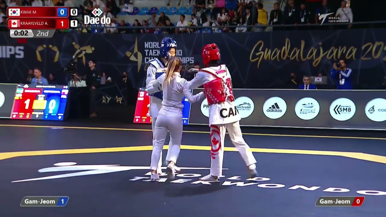 409 W-62kg R-32 KWAK Min-ju KOR 🔵 vs 🔴 KRAAYEVELD Ashley CAN I Guadalajara 2022 WT Championships