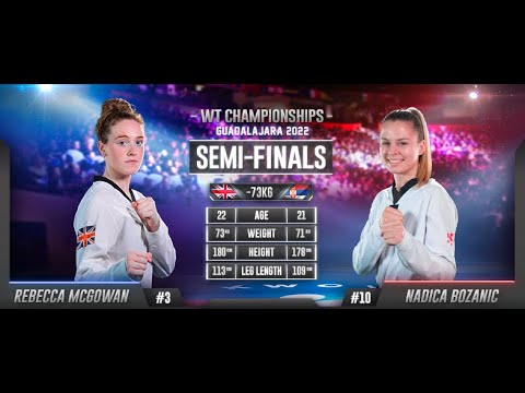 102 W-73kg SF MCGOWAN Rebecca GBR 🔵 vs 🔴 BOZANIC Nadica SRB I Guadalajara 2022 WT Championships
