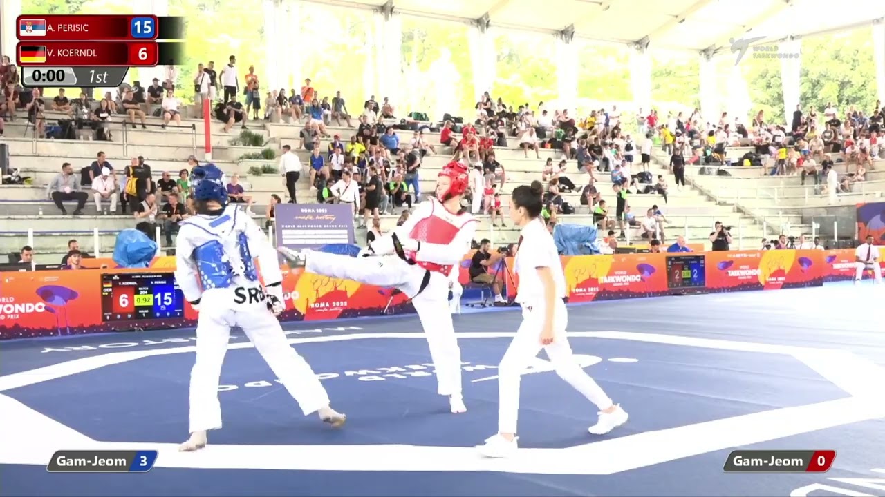 204 W-67kg R-32 PERISIC Aleksandra SRB 🔵 vs 🔴 KOERNDL Vanessa GER I Rome 2022 World Taekwondo GP