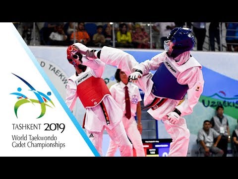 Tashkent 2019 WT Cadet Champs. W -51kg Final NEMATZADEH Mobina(IRI) vs KIM Gahyeon(KOR)