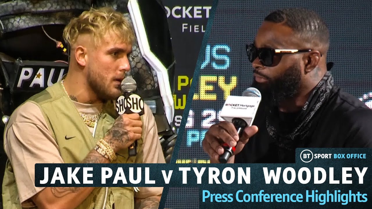 Jake Paul And Tyron Woodley Promise To Be Tattooed If They Lose! | Press Conference Highlights background