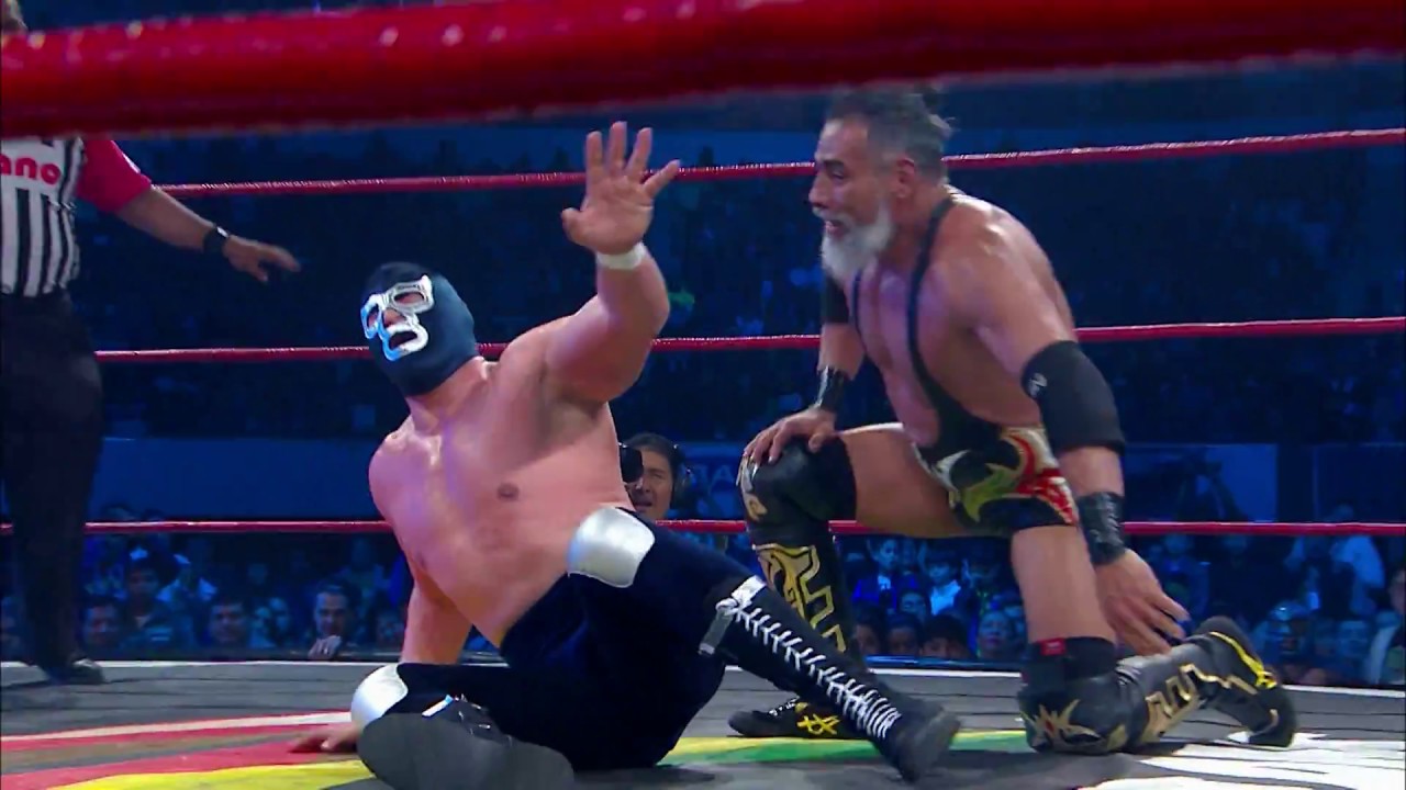 La RUDEZA de BLUE DEMON JR. background