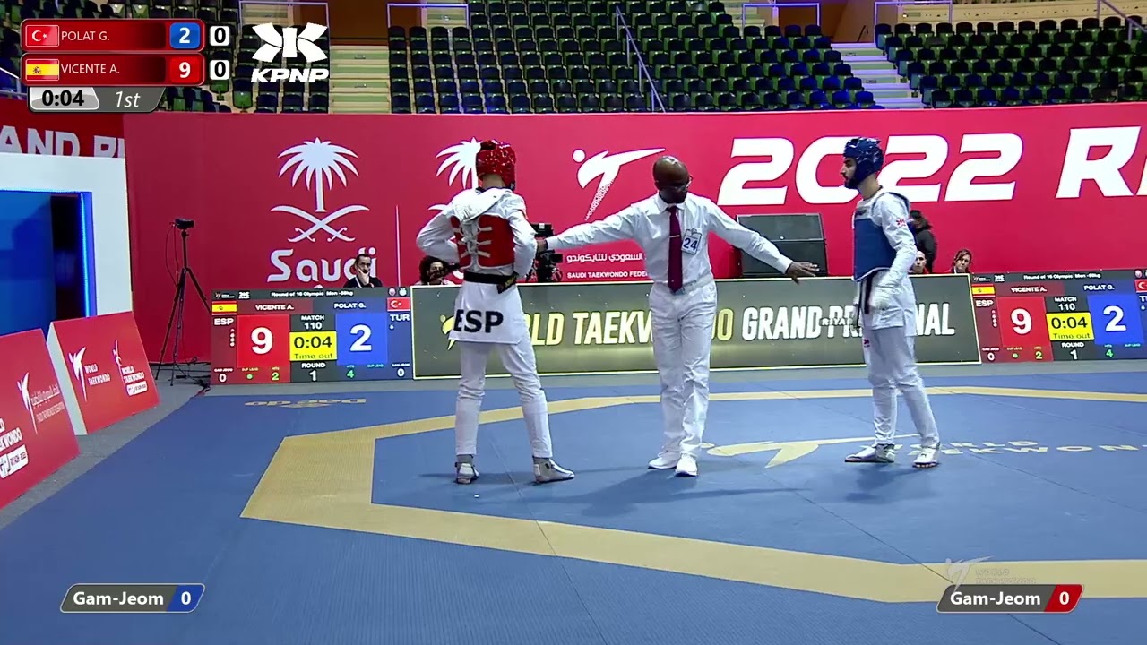 110 Round of 16 Men 58kg TUR POLAT Gorkem ESP VICENTE YUNTA Adrian background