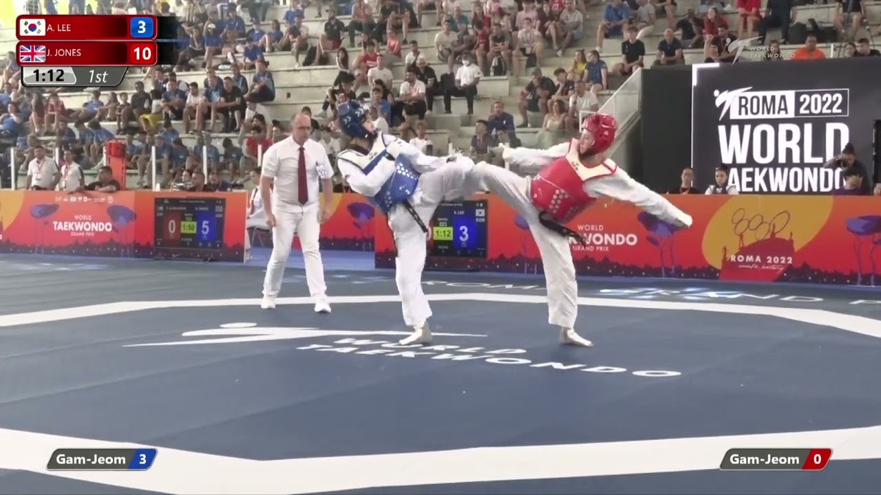 223 W-57kg QF LEE Ahreum KOR 🔵 vs 🔴 JONES Jade GBR I Rome 2022 World Taekwondo GP