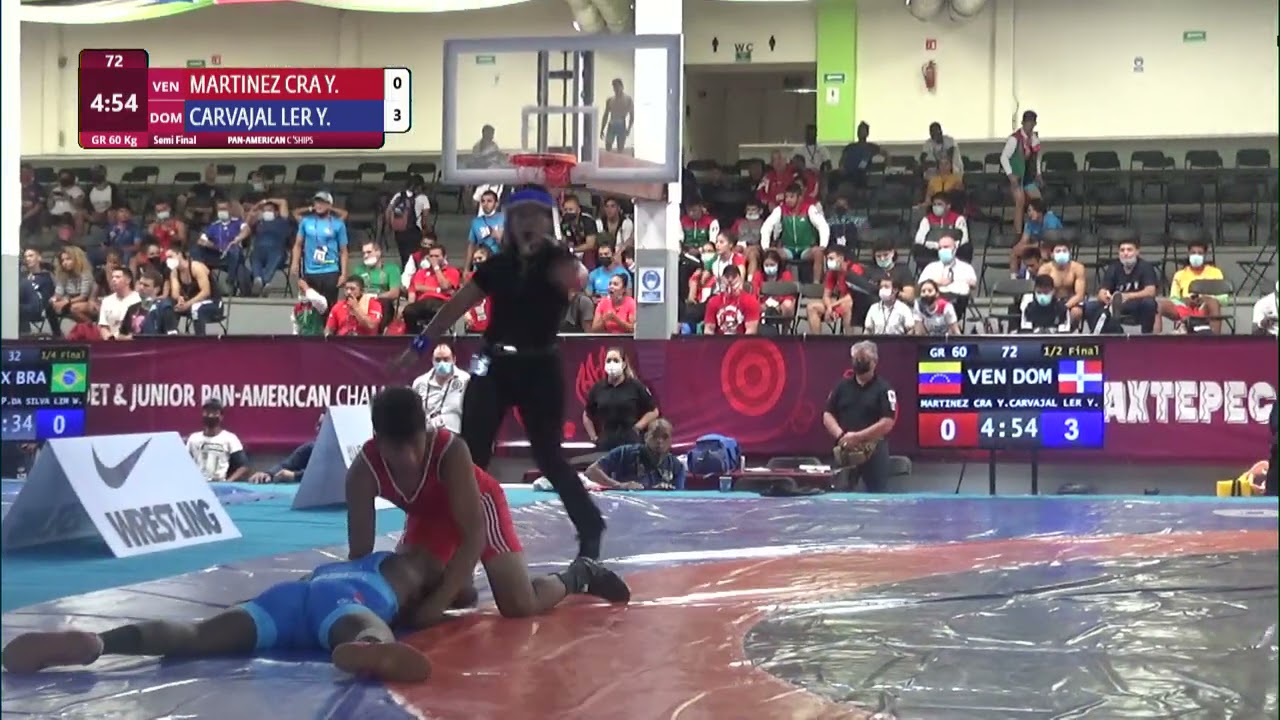 1/2 GR - 60 kg: Y. MARTINEZ CRA (VEN) v. Y. CARVAJAL LER (DOM) background