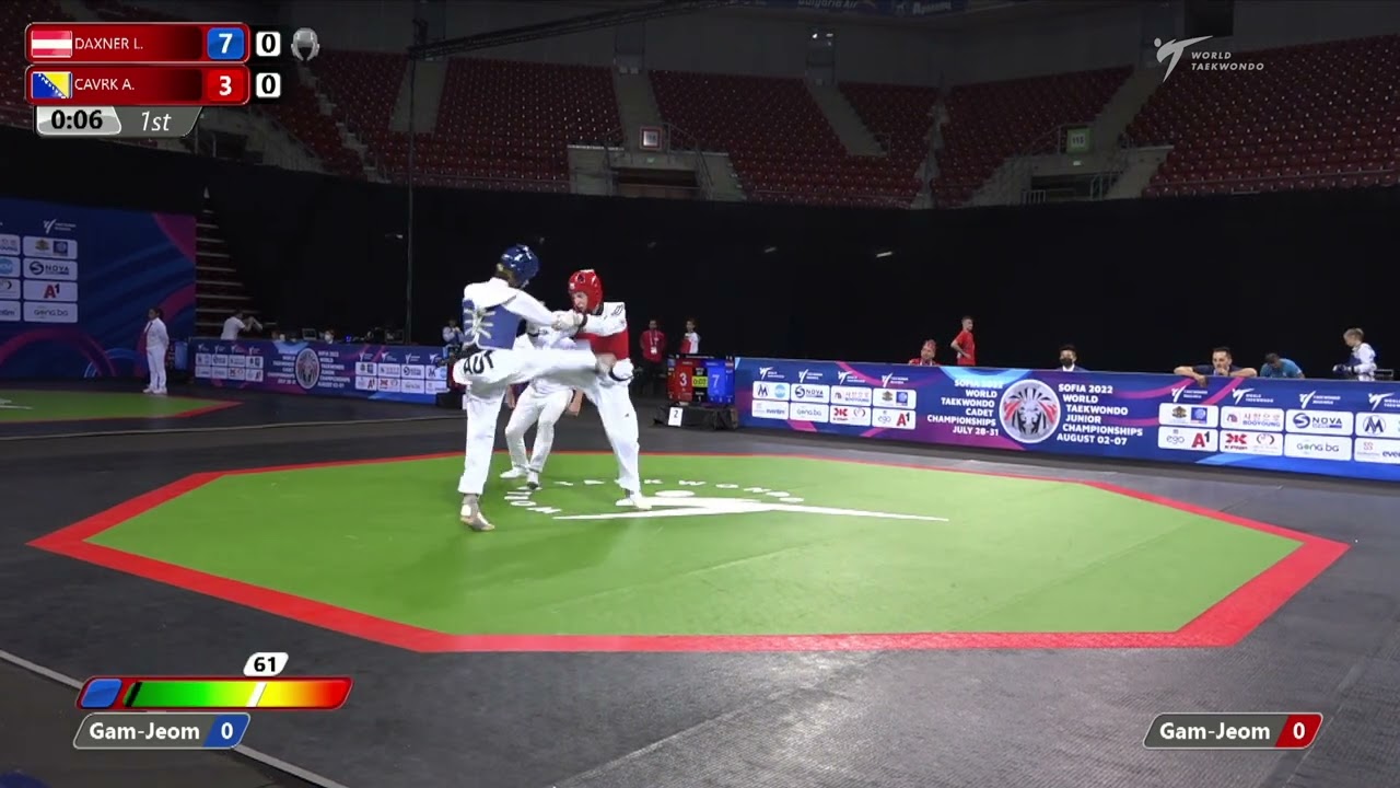 207 Round of 64 Men 51kg AUT DAXNER Leonard BIH CAVRK Ahmed background