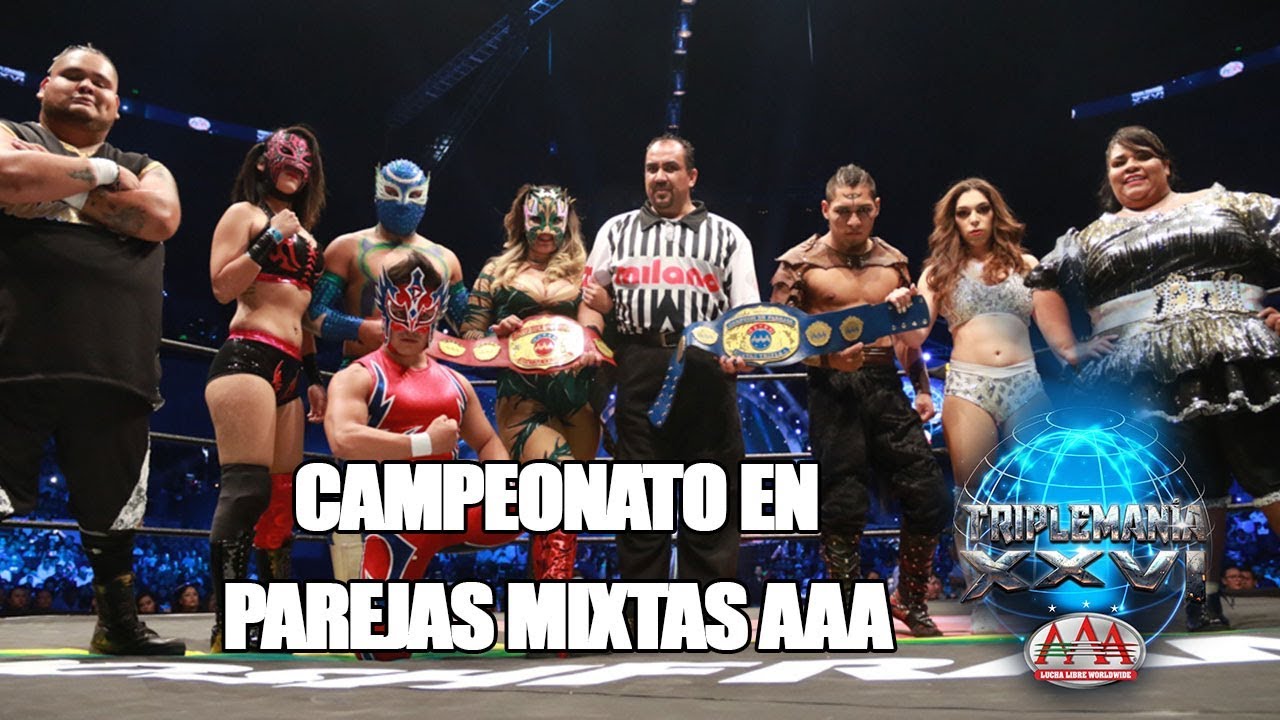 Lucha por el Campeonato en Parejas Mixtas AAA | Triplemania XXVI