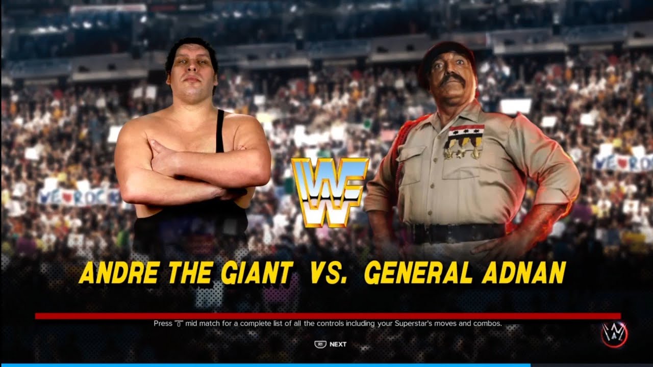 Andre The Giant vs General Adnan. WWWF. WWE 2K23