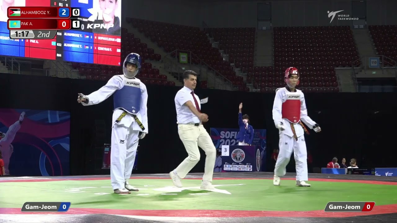 329 Quarter final Boys 61kg JOR ALHAMBOOZ Y KAZ PAK A