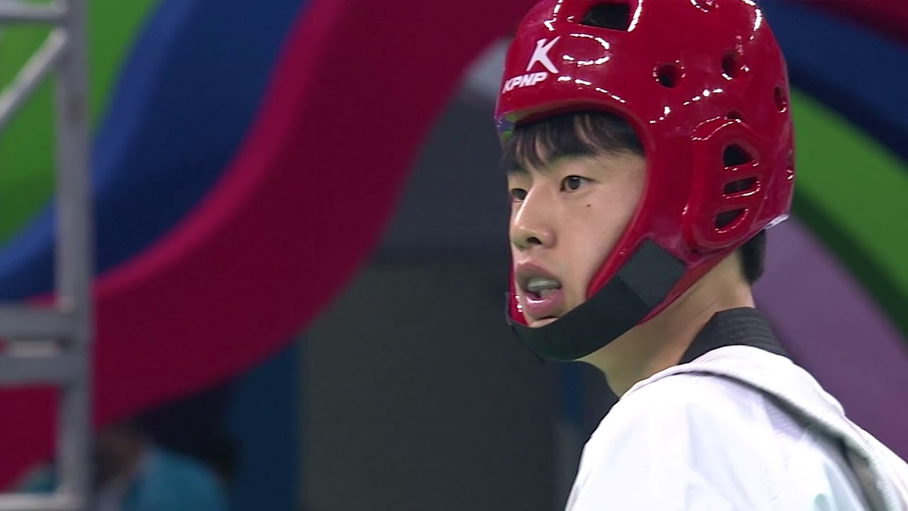 2017 Muju World Championships M 58kg Semi final NAVARRO C MEX VS JEONG Yun Jo KOR background
