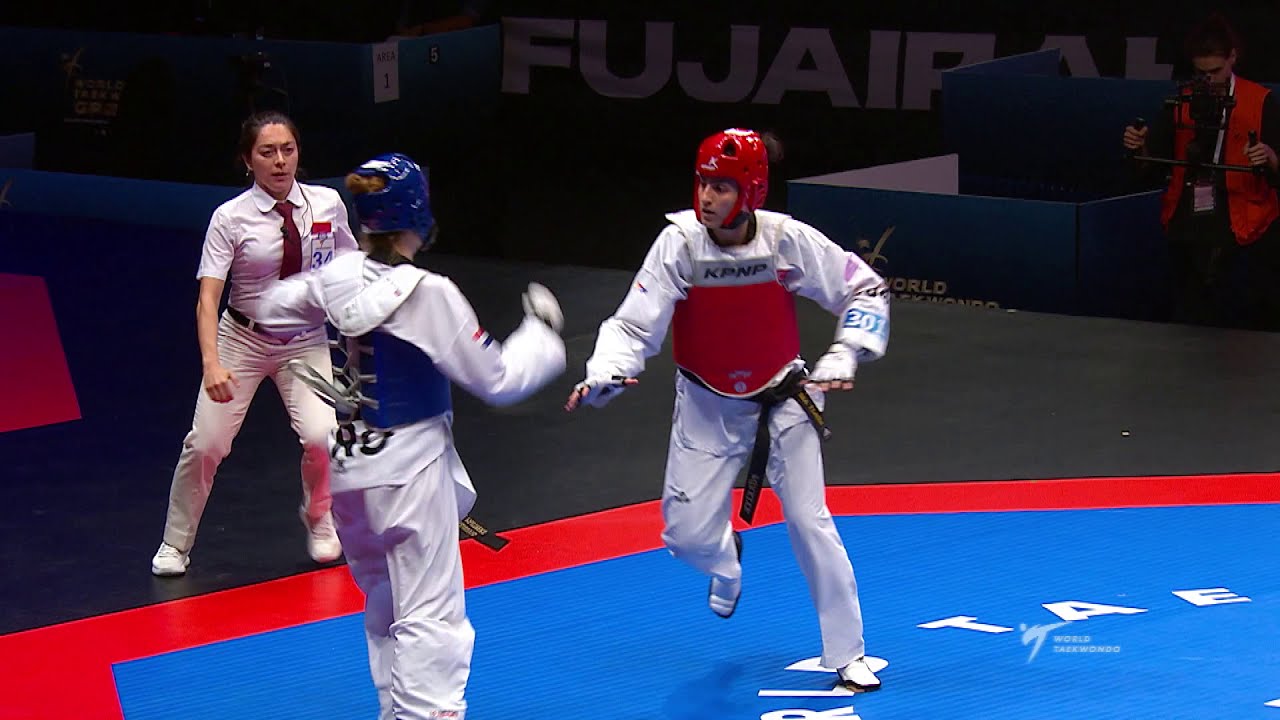 Fujairah 2018 WT GP Final SF W 57kg Nikita GLASNOVIC CRO Hatice kubra ILGUN TUR