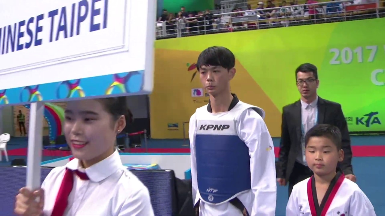 2017 Muju World Championships M 68kg Semi final HUANG Yu Jen TPE VS ABUGHAUSH A JOR