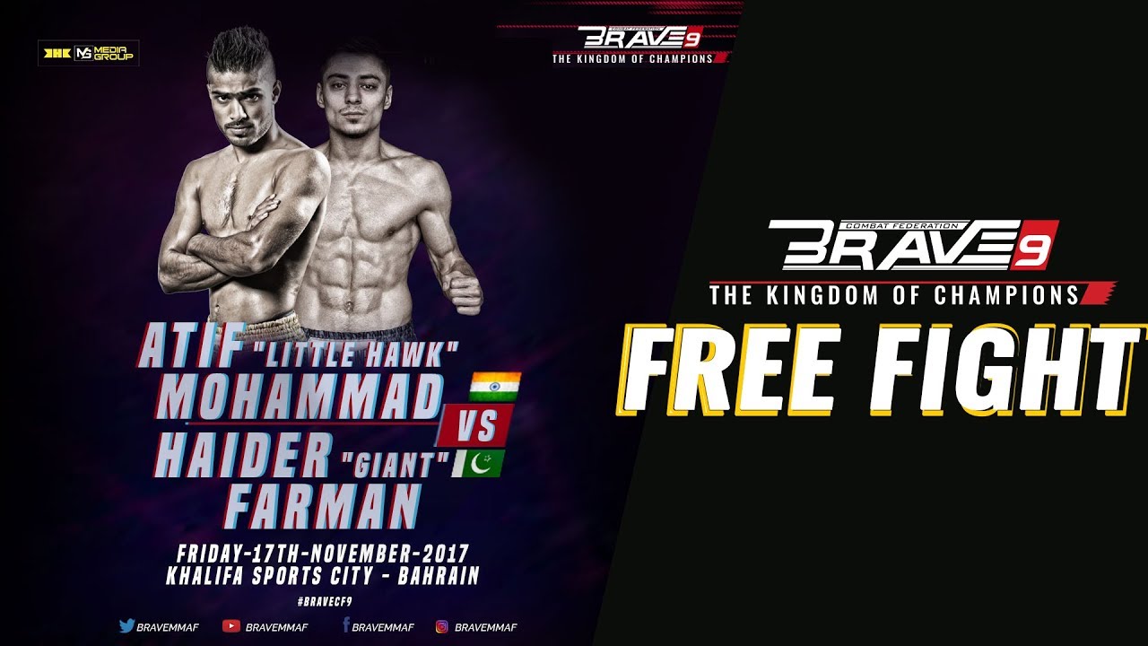 BRAVE CF 9 FREE FIGHT: HAIDER FARMAN VS ATIF MOHAMMED background