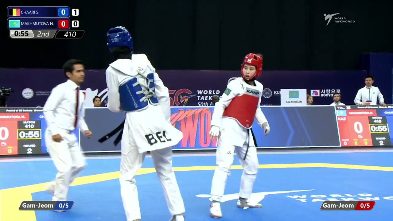 410 Round of 32 Women 62kg BEL CHAARI Sarah KAZ MAKHMUTOVA Nazym