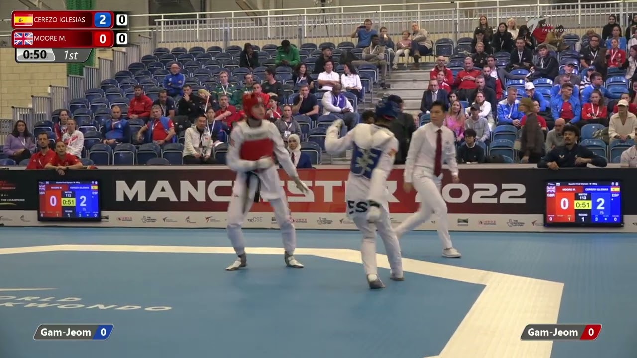 113 QF W-49kg 🔵 CEREZO IGLESIAS Adriana ESP vs 🔴 MOORE Maddison GBR I Manchester 2022 WT GP