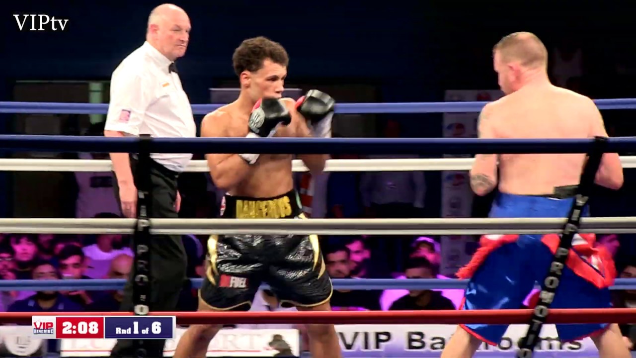 Joe Eko v Michael Mooney 3.8.2019 at Oldham Sports Centre background