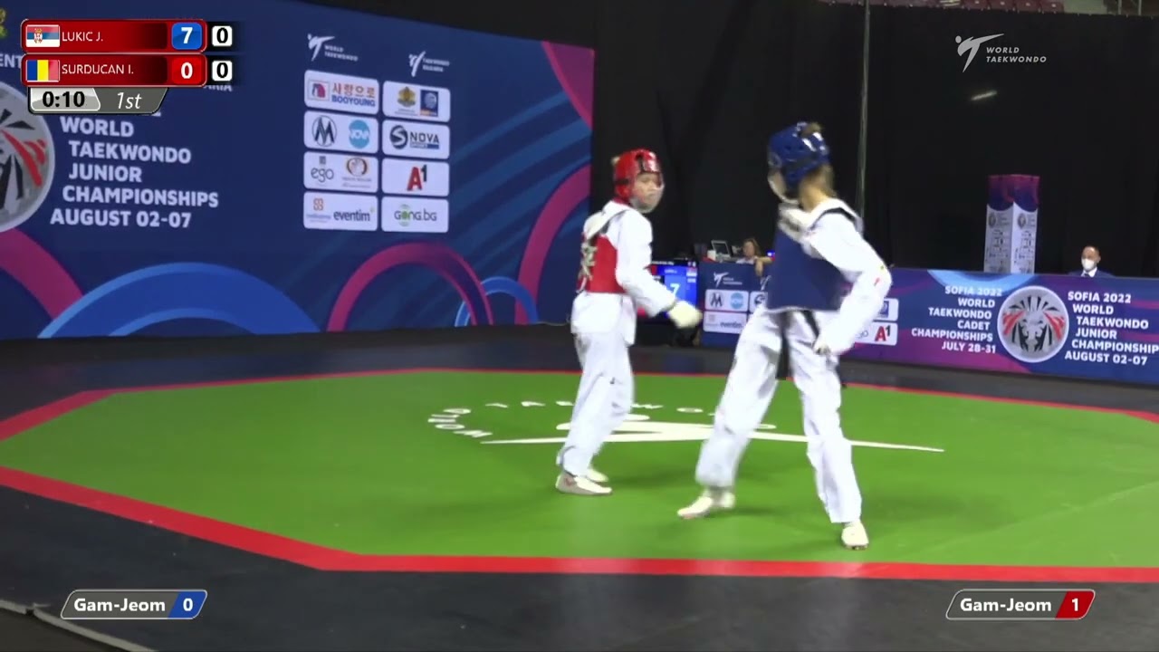 113 R32 Girls 55kg SRB LUKIC J ROU SURDUCAN I background