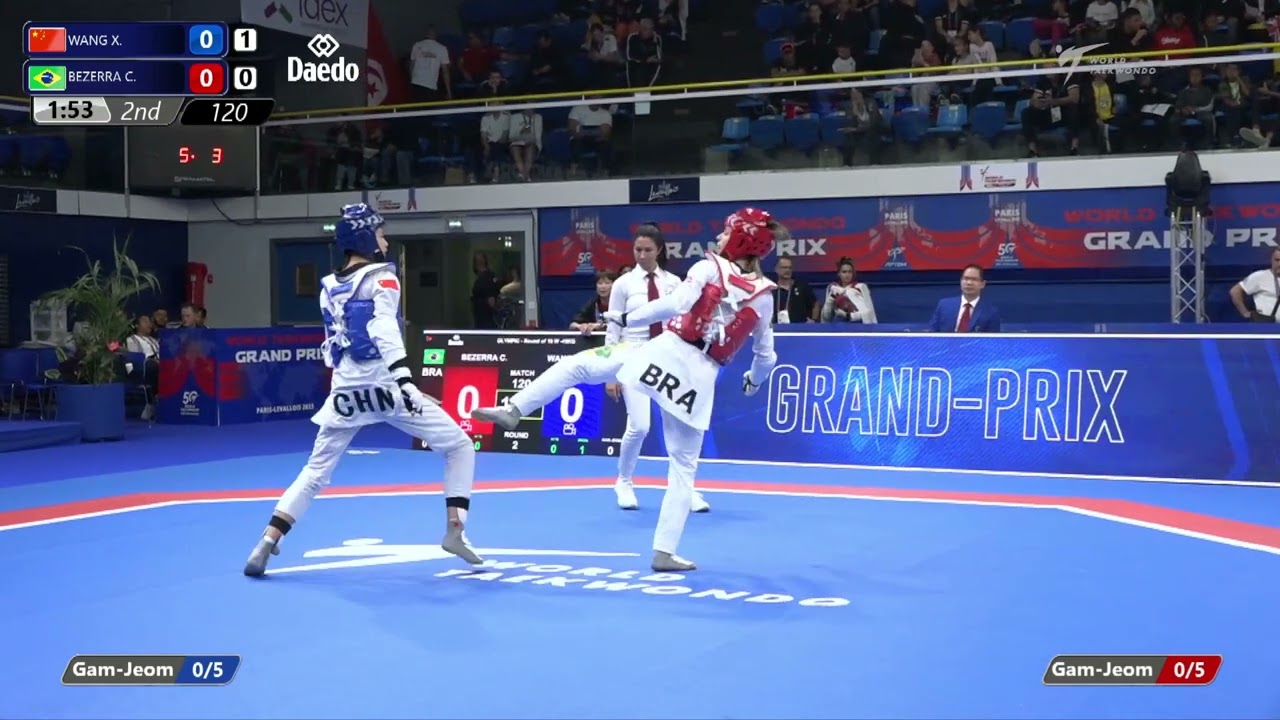 120 Round of 16 WOMEN W 49KG CHN WANG X BRA BEZERRA C background