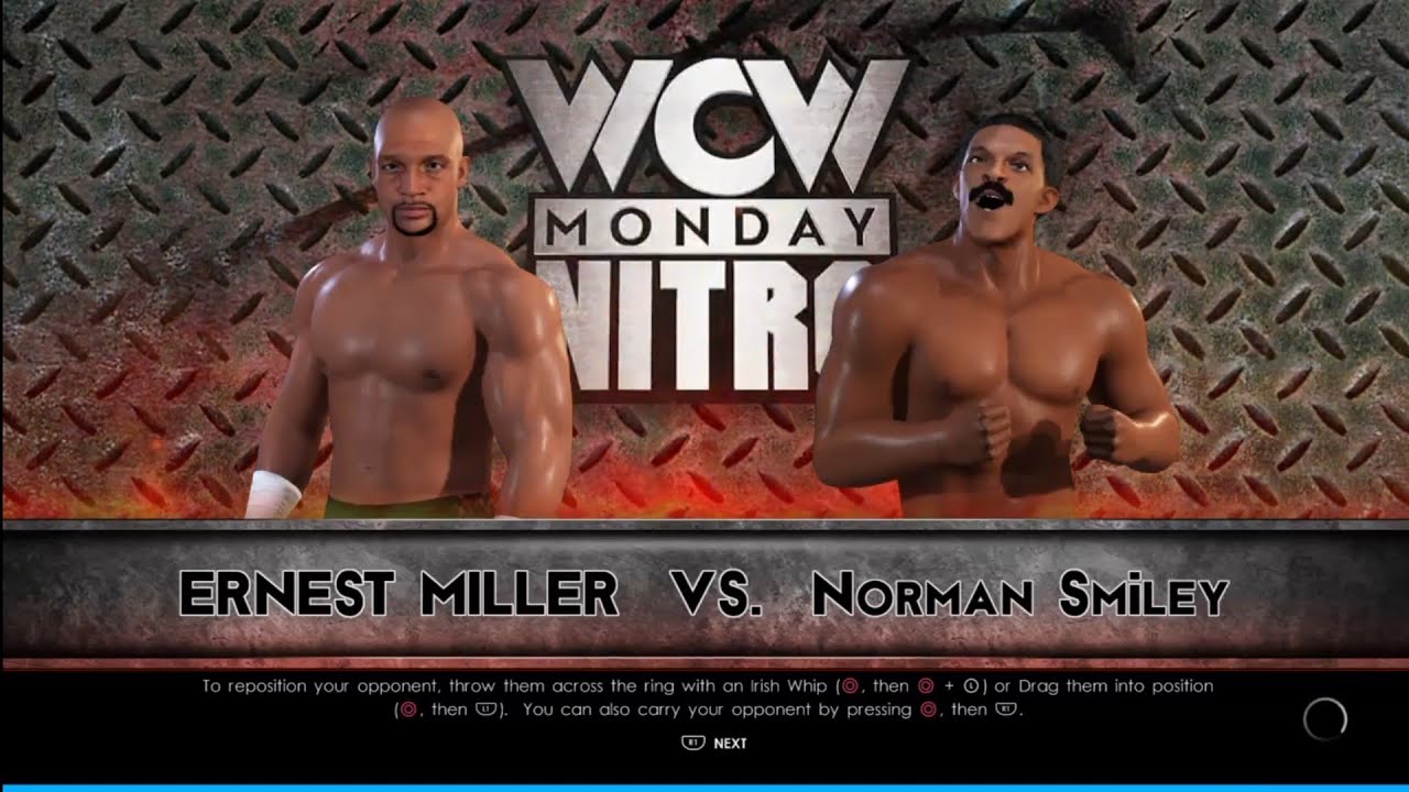 Ernest Miller vs Norman Smiley. WCW Nitro. WWE 2K22 background