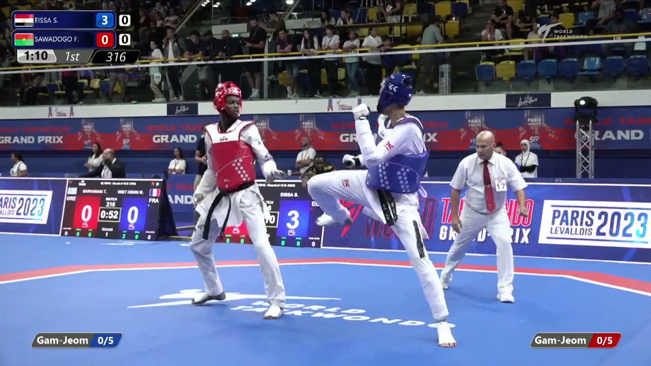 316 Round of 16 MEN M 80KG EGY EISSA S BUR SAWADOGO F background