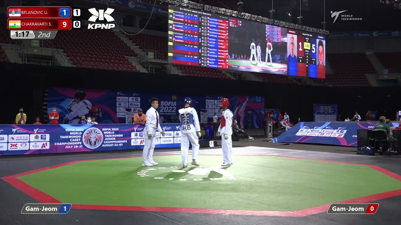 203 R64 Men 55kg SRB BELANOVIC U IND CHAKRAVARTI S background