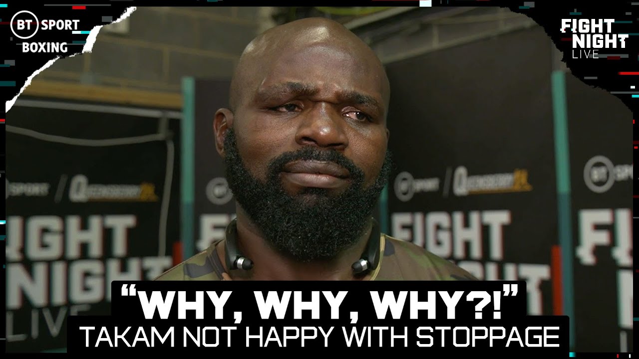 “Why, Why, Why?!…I Don’t Blame Joe, He’s Not The Referee” Carlos Takam Not Impressed With Stoppage background