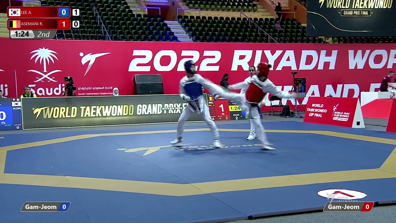 112 R16 Women 57kg KOR LEE A BEL ASEMANI R background