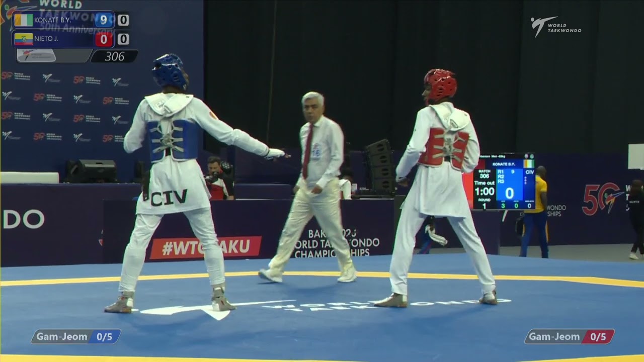 306 R64 Men 63kg CIV KONATE B Y ECU NIETO J background