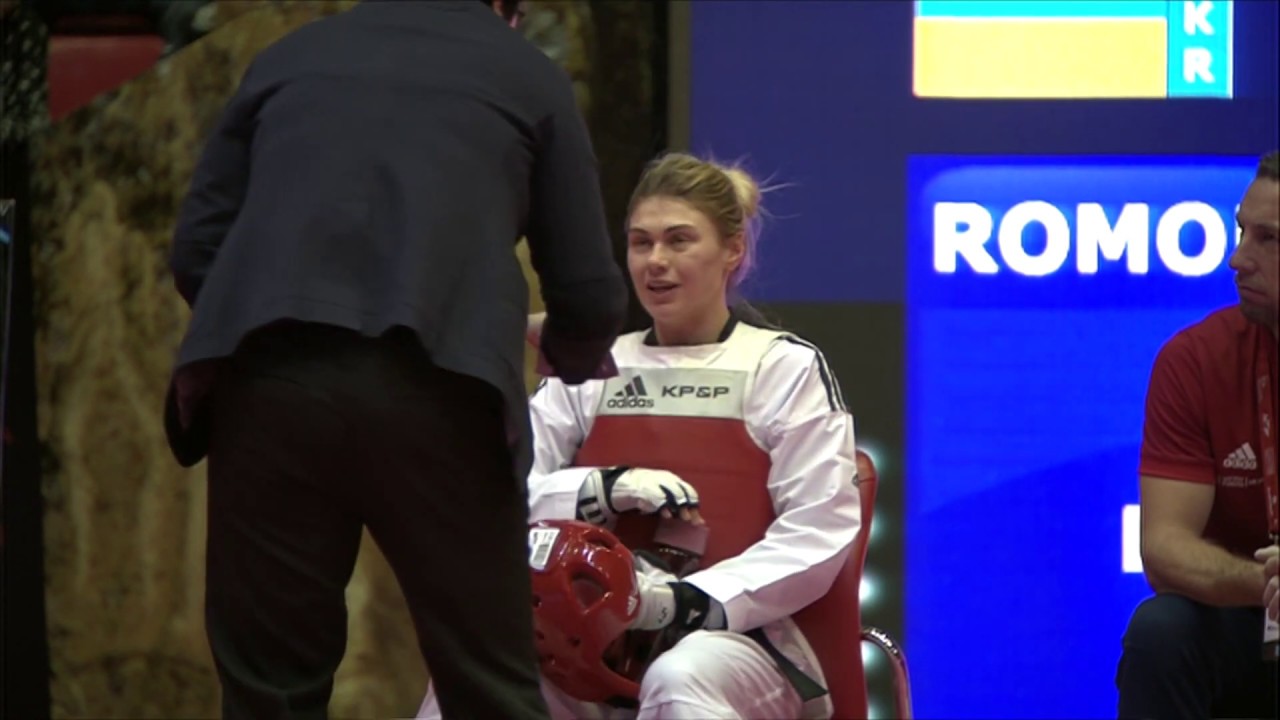 2016 Baku WT GP Final W 49kg Semi final I ROMOLDANOVA UKR VS C MADDOCK GBR