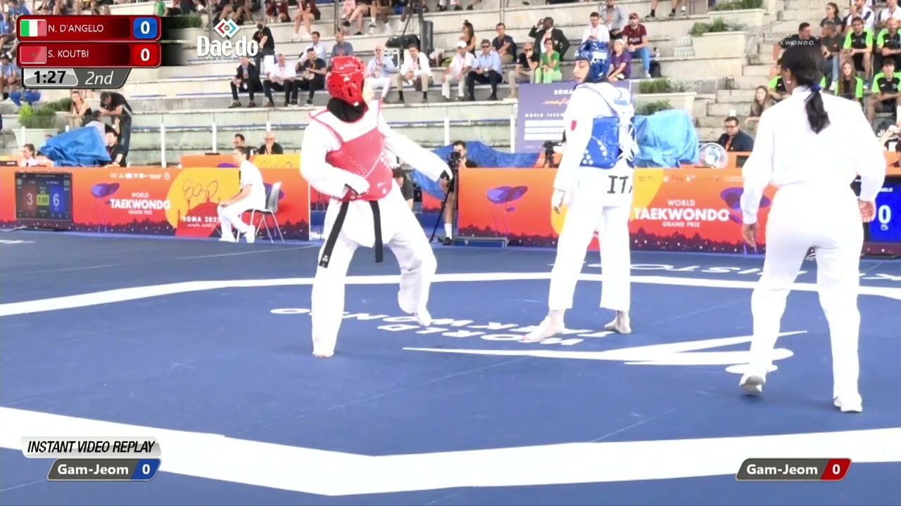 102 W+67kg R-32 D'ANGELO Natalia ITA 🔵 vs 🔴 KOUTBI Sabah MAR I Rome 2022 World Taekwondo GP