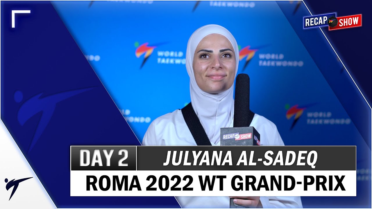 JULYANA AL-SADEQ POST FIGHTS INTERVIEW - ROMA 2022 WT GRAND PRIX background