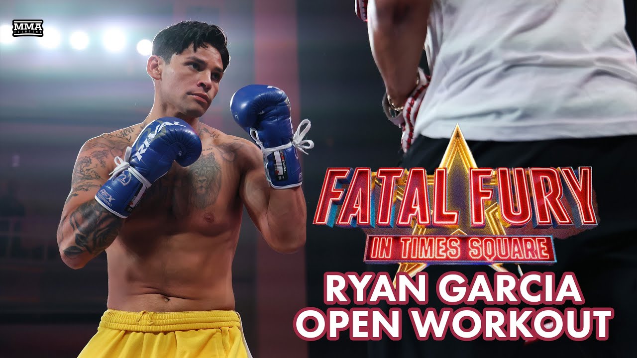 Ryan Garcia Open Workout | Garcia vs. Romero | FATAL FURY IN TIMES SQUARE | MMA Fighting background