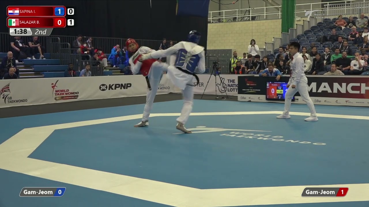 116 R-16 M+80kg 🔵 SAPINA Ivan CRO vs 🔴 SALAZAR Bryan MEX I Manchester 2022 World Taekwondo GP