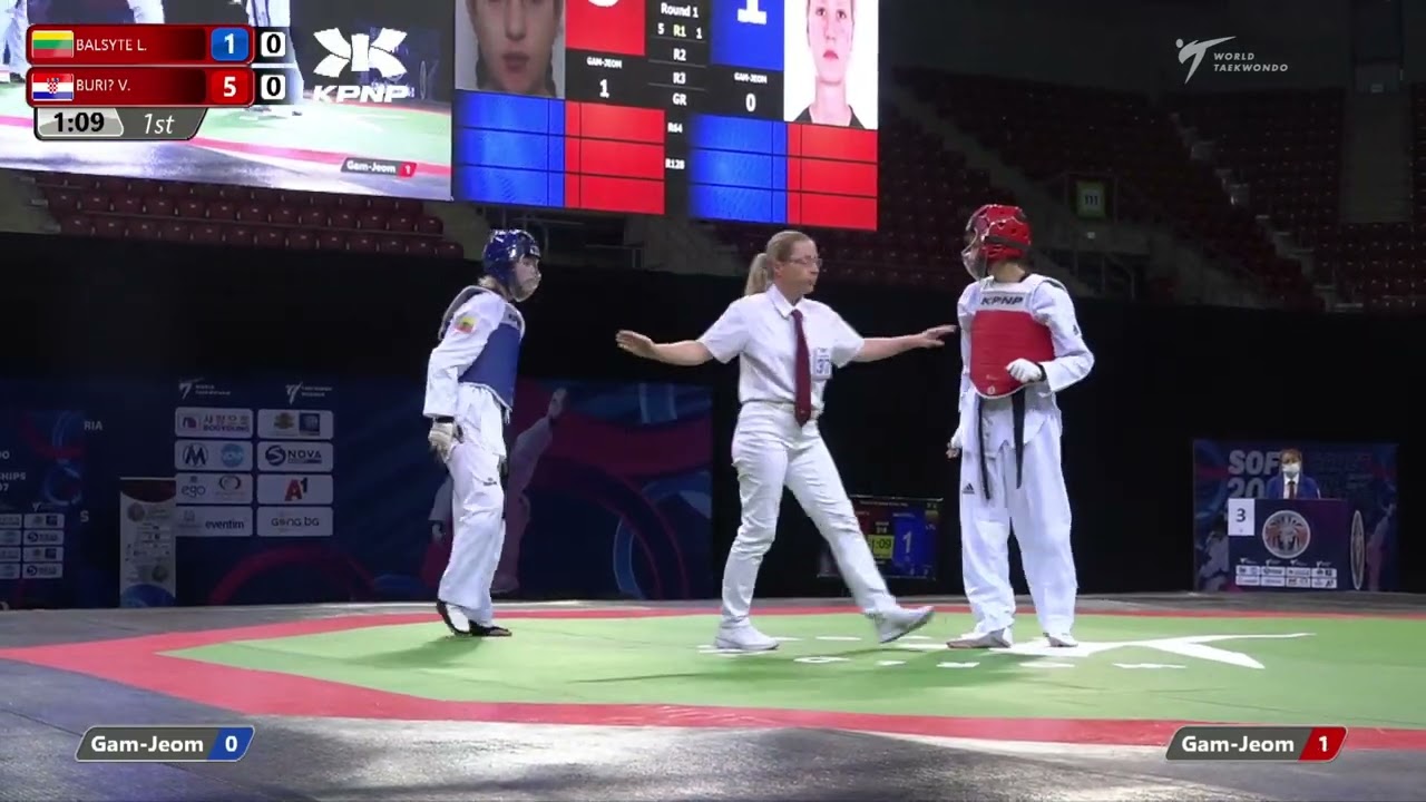 318 Round of 32 Girls 59kg LTU BALSYTE Liepa CRO BURI Vinja