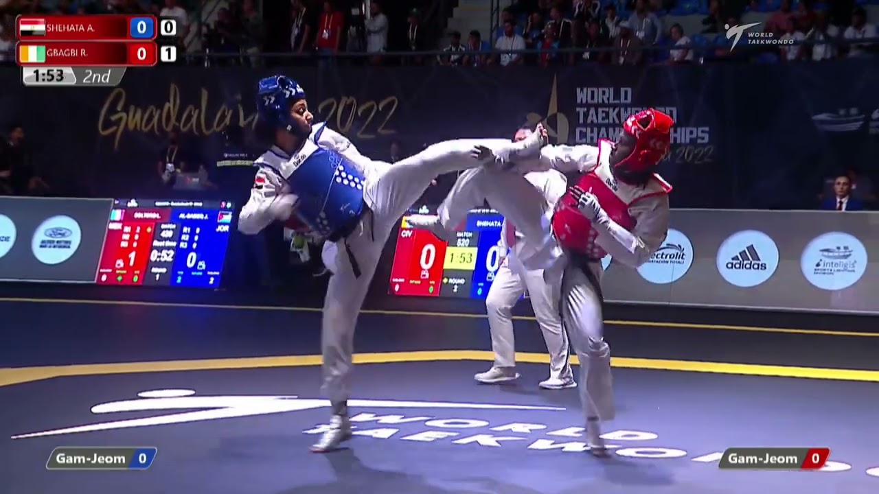 520 W-67kg R-16 SHEHATA Aya EGY 🔵 vs 🔴 GBAGBI Ruth CIV I Guadalajara 2022 WT Championships