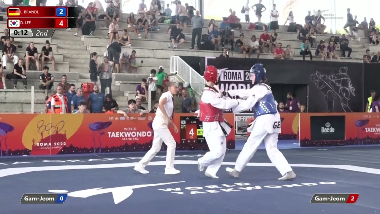 125 W+67kg QF BRANDL Lorena GER 🔵 vs 🔴 LEE Dabin KOR I Rome 2022 World Taekwondo GP