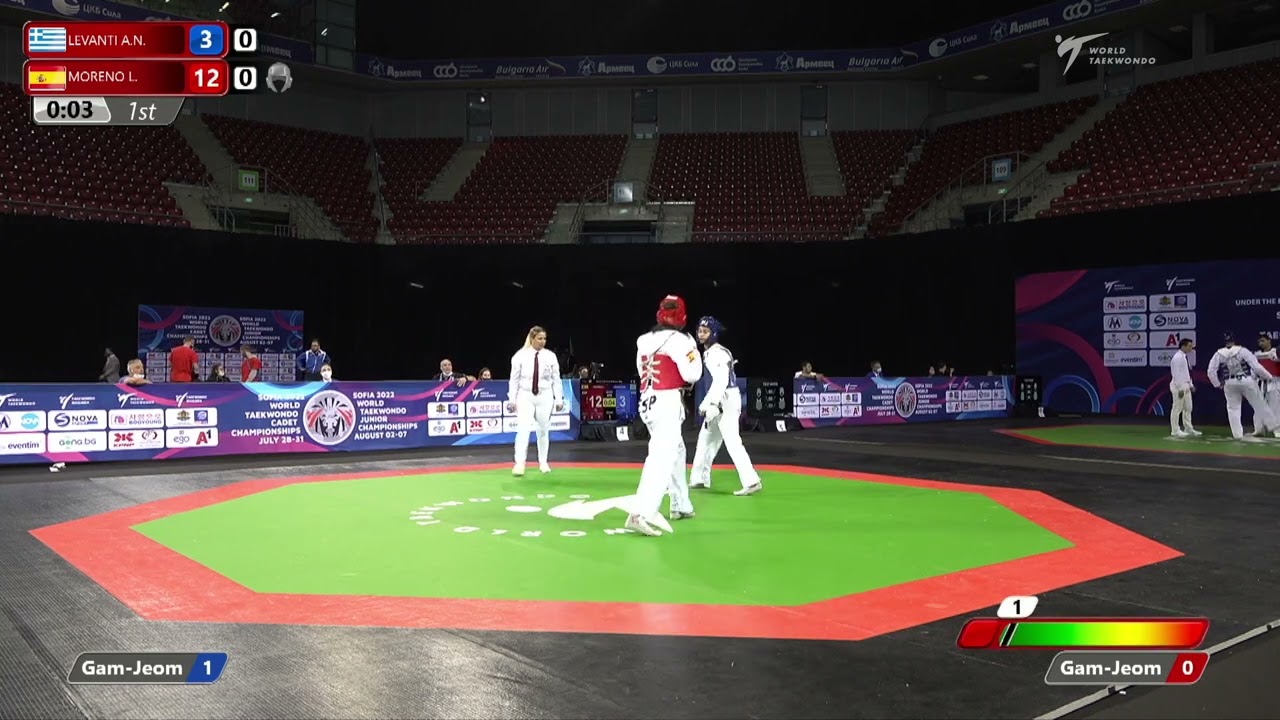 410 R16 Women 68kg GRE LEVANTI A N ESP MORENO L background