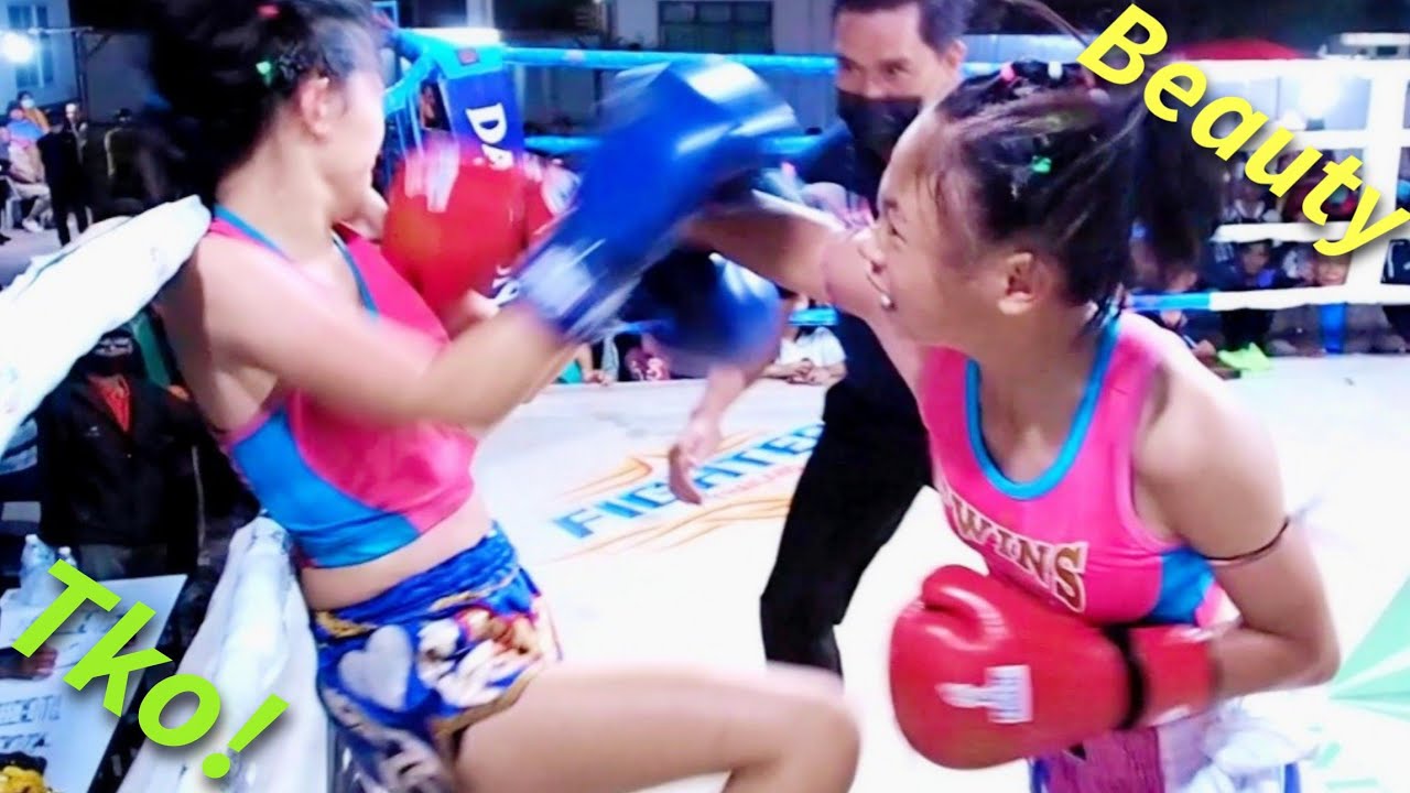 บิวตี้หมัดปืนกลทะลุโลกสวยกว่าหนูไม่ได้อัดให้ยับTko!BeautyVSPetchChorFa!ビューティー猛攻撃!ムエタイMuaythai fight!