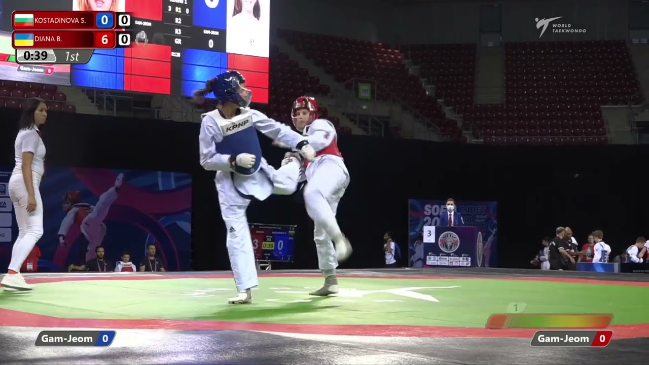 303 R64 Girls 55kg BUL KOSTADINOVA S UKR DIANA B