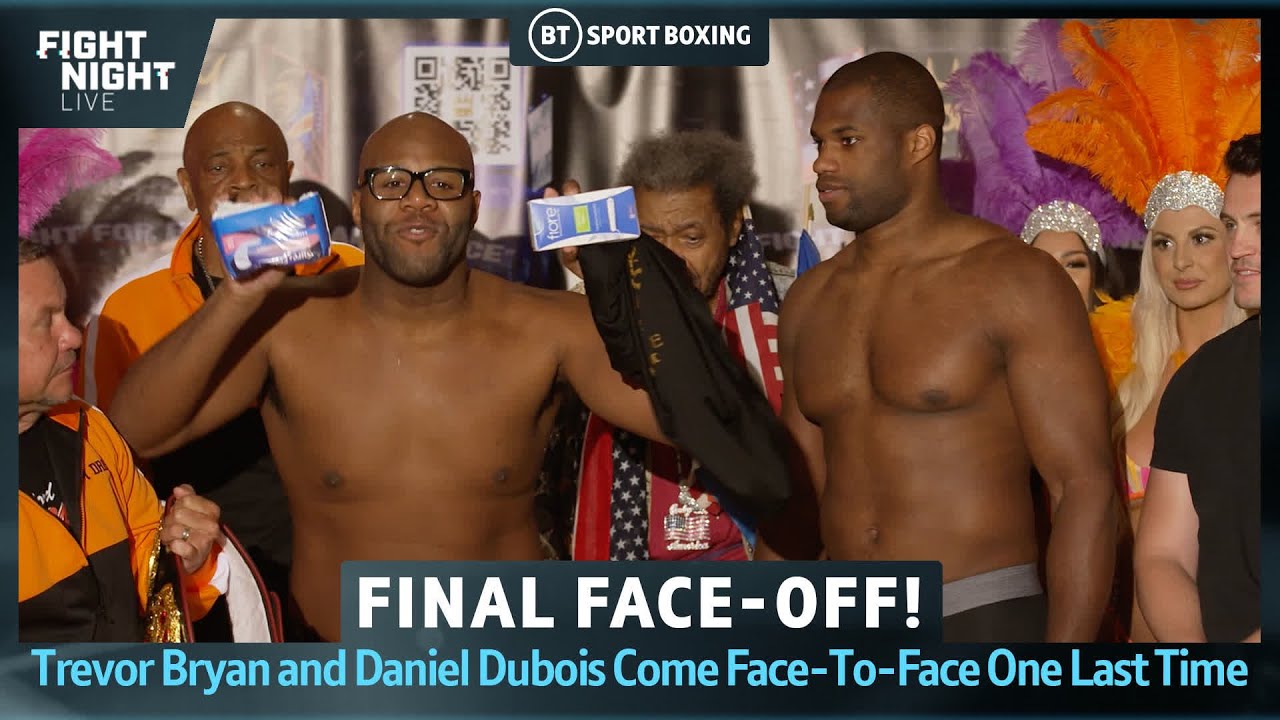 Final FACE-OFF 👀 Trevor Bryan and Daniel Dubois Face-To-Face One Last time! background