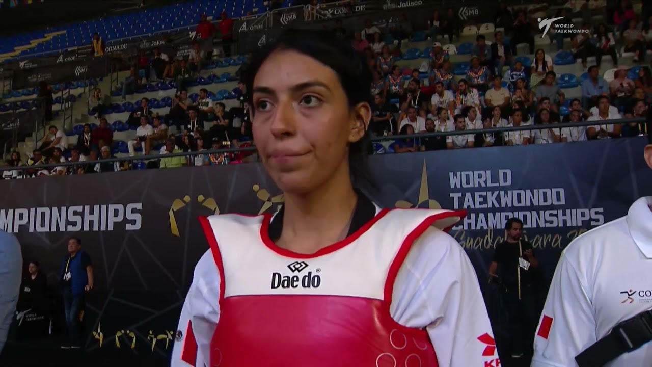 321 W-62kg QF POWELL Aaliyah GBR 🔵 vs 🔴 VELAZQUEZ Itzel MEX I Guadalajara 2022 WT Championships background