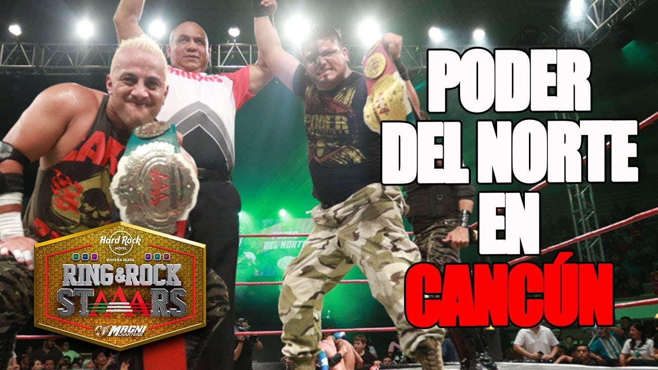 PODER DEL NORTE Vs Australian, Angelikal y Vikingo en Cancún | Lucha Libre AAA Worldwide background