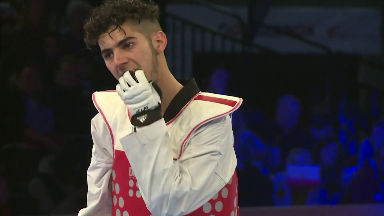 2014 Manchester WT GP SF M-68kg M LOPEZ USA VS J ACHAB BEL background