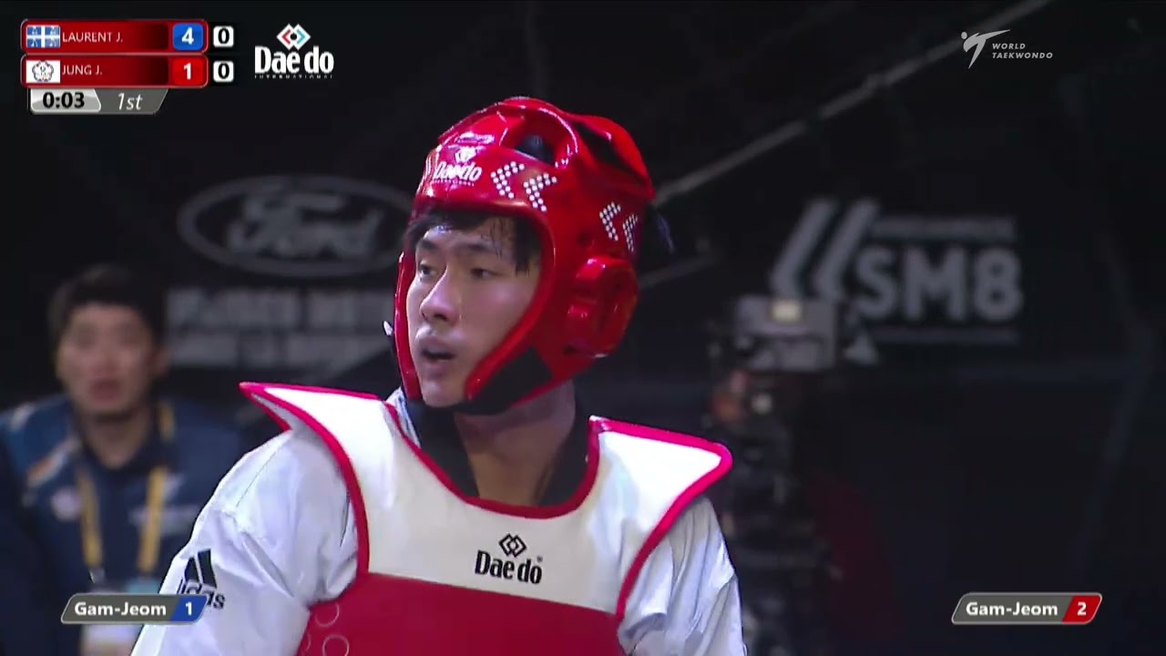 504 M+87kg R-64 LAURENT Jonathan MRN 🔵 vs 🔴 JUNG Jiun-jie TPE I Guadalajara 2022 WT Championships background