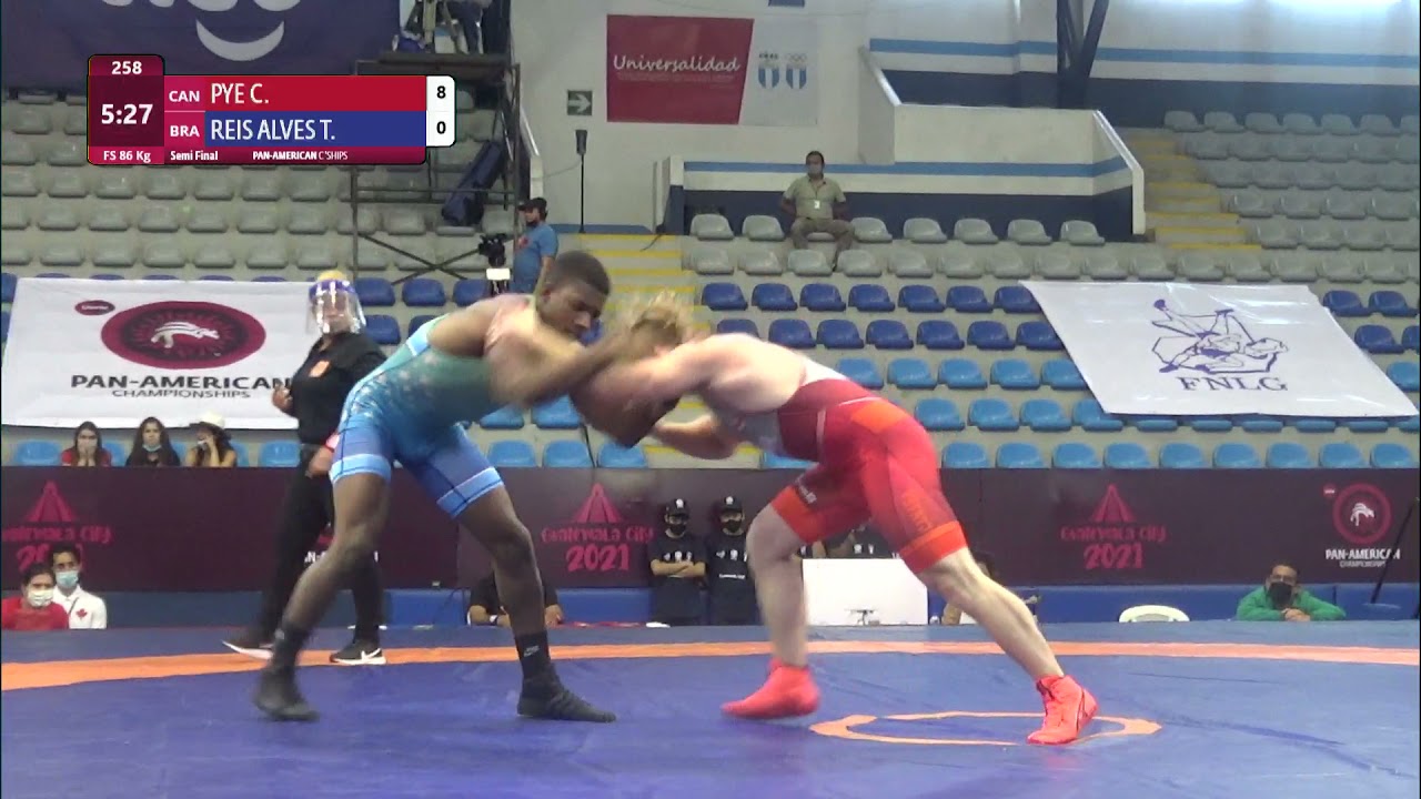 1/2 FS - 86 kg: C. PYE (CAN) v. T. REIS ALVES (BRA)