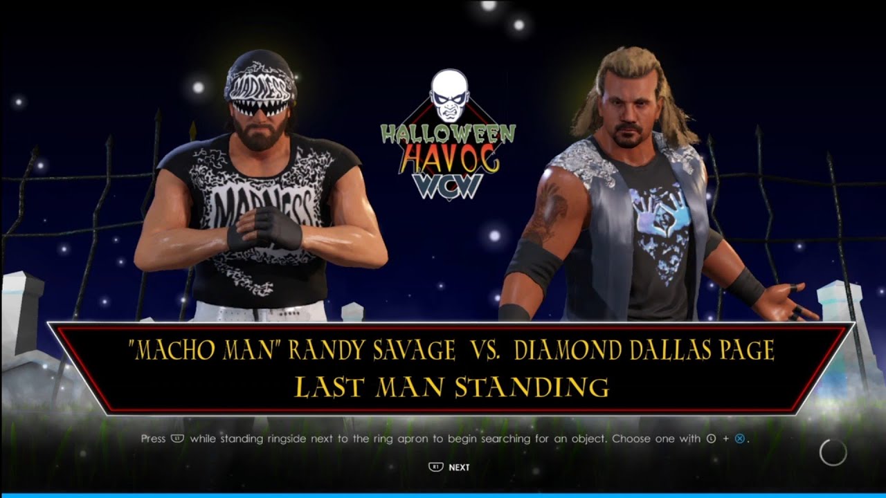 Macho Man vs Diamond Dallas Page Last Man Standing Halloween Havoc 97. WWE 2K22 background