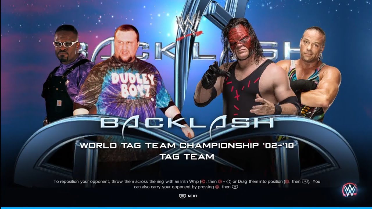 The Dudley Boyz vs Kane & RVD. Backlash 03. WWE 2K23