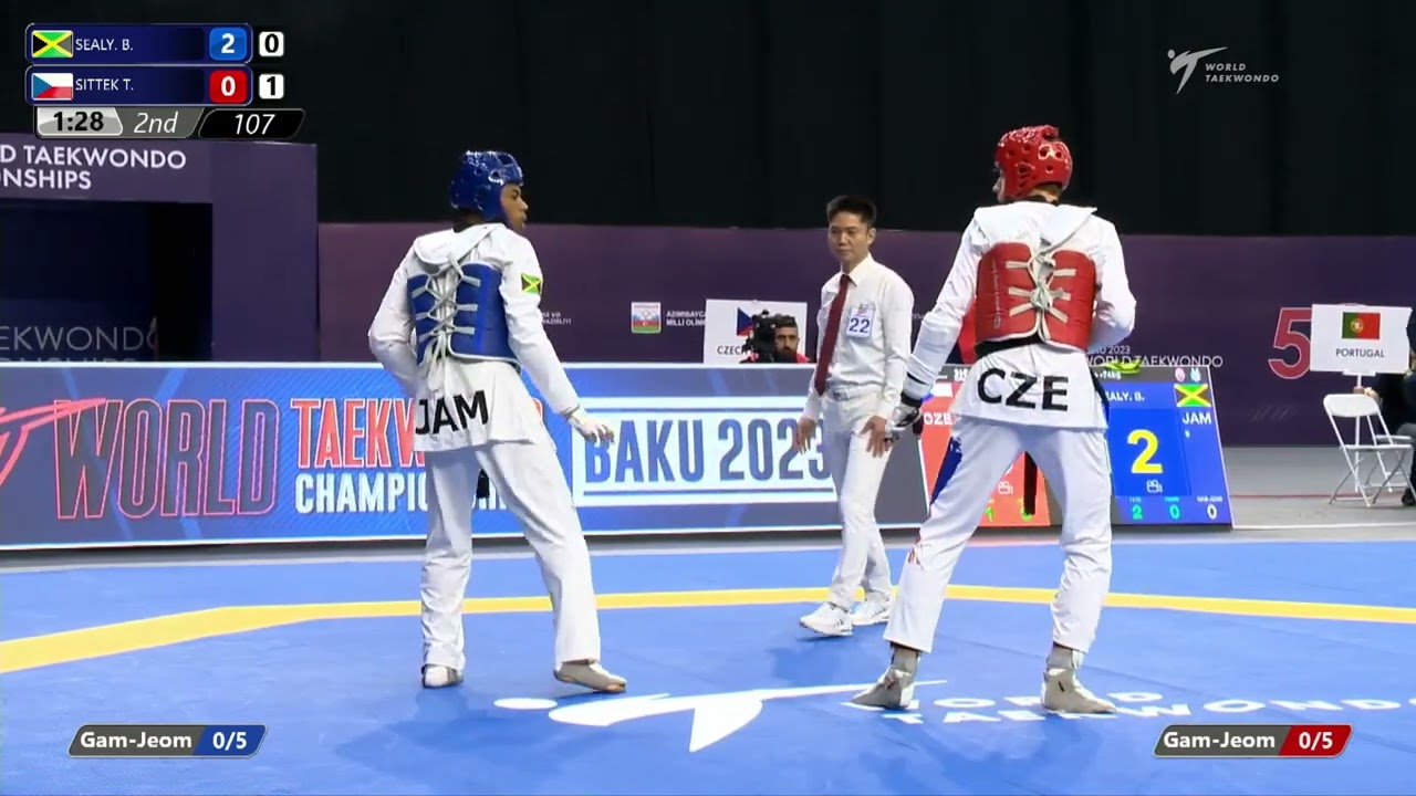 107 R64 Men 74kg JAM SEALY B CZE SITTEK T background